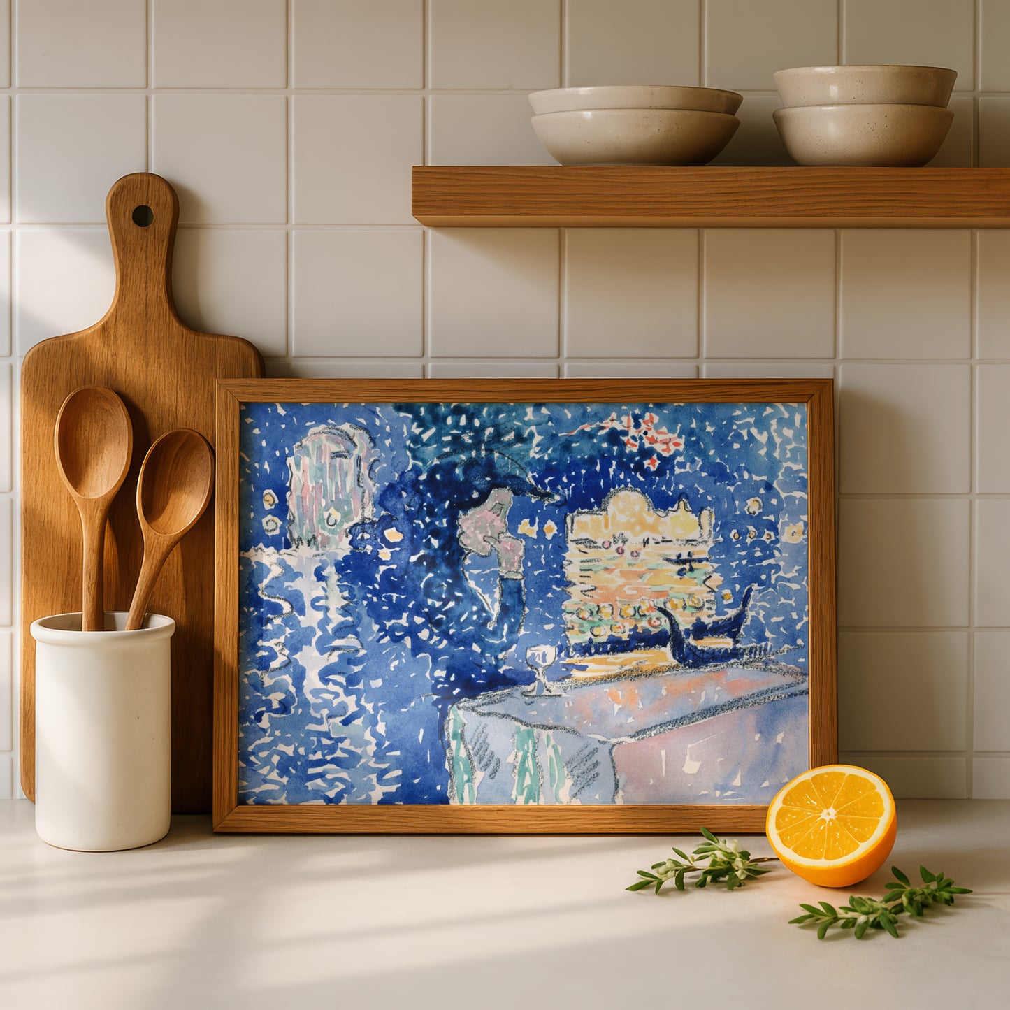 Venice: Night of the Festival of the Redeemer by Henri-Edmond Cross Art Print | Pointillism Giclee Reproduction | French Neo-Impressionist Wall Decor