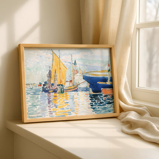 Venice: The Giudecca by Henri-Edmond Cross Art Print | Pointillism Giclee Reproduction | French Neo-Impressionist Wall Decor