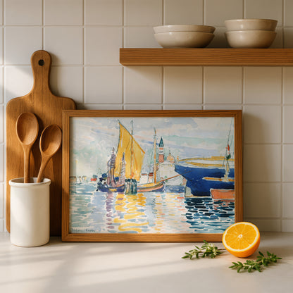 Venice: The Giudecca by Henri-Edmond Cross Art Print | Pointillism Giclee Reproduction | French Neo-Impressionist Wall Decor