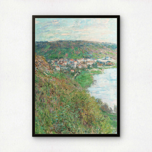 Monet View of Vétheuil Art Print | Giclee Fine Art Reproduction | Impressionist Wall Decor