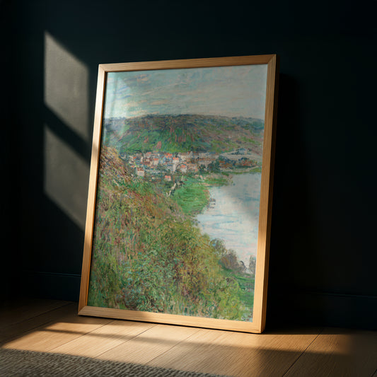Monet View of Vétheuil Art Print | Giclee Fine Art Reproduction | Impressionist Wall Decor