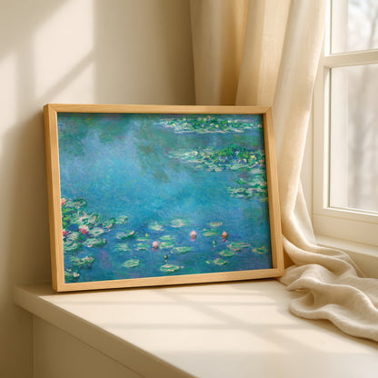 Monet Water Lillies Art Print | Giclee Fine Art Reproduction | Impressionist Wall Decor