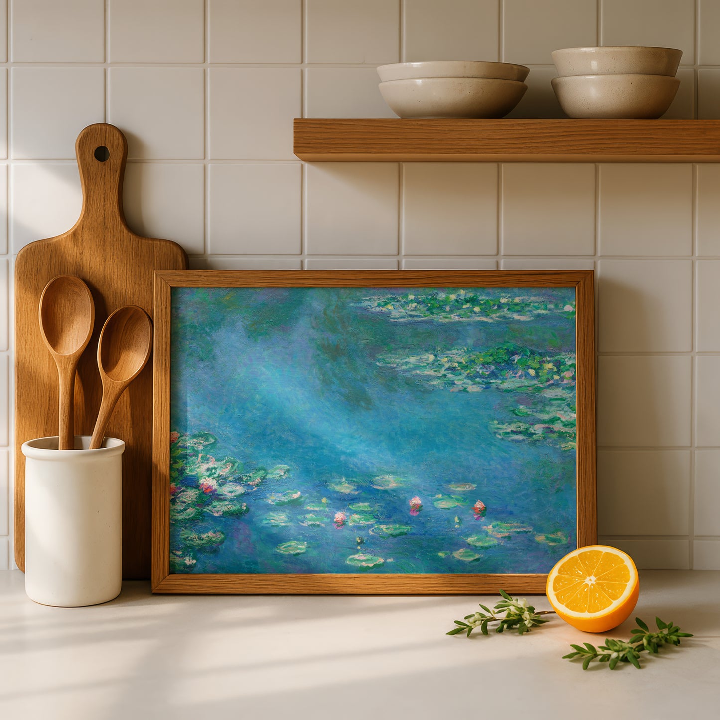 Monet Water Lillies Art Print | Giclee Fine Art Reproduction | Impressionist Wall Decor