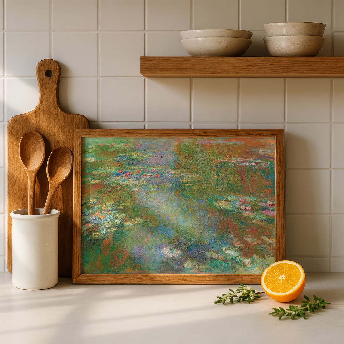 Monet Water Lily Pond Art Print | Giclee Fine Art Reproduction | Impressionist Wall Decor