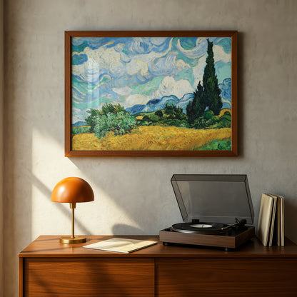 Wheat Field with Cypresses by Vincent Van Gogh | Premium Giclée Art Print | Museum Quality Wall Art