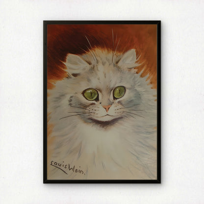 Louis Wain: White Cat with Green Eyes | Fine Art Giclée Print