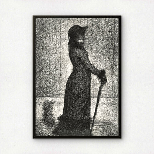 Woman Strolling by Georges Seurat | Fine Art Print