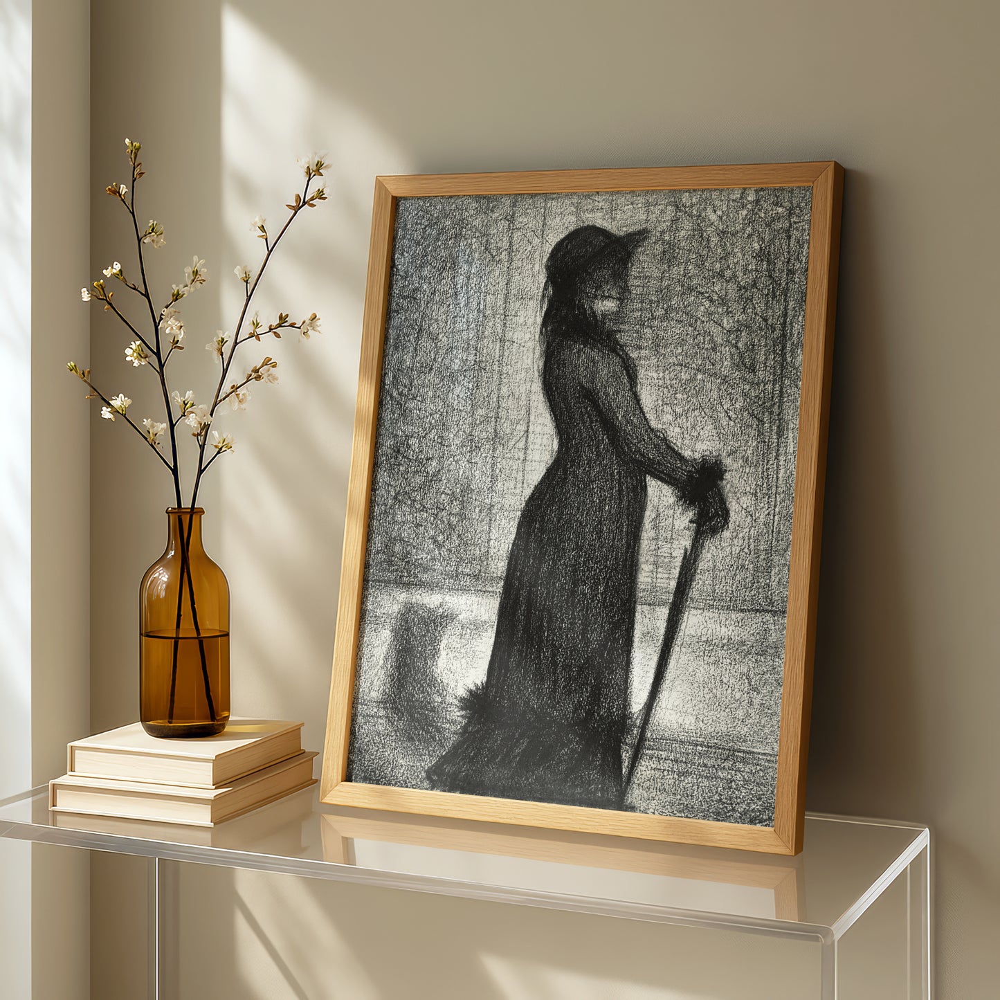 Woman Strolling by Georges Seurat | Fine Art Print