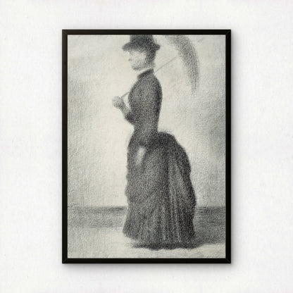 Woman Walking with a Parasol by Georges Seurat | Fine Art Print