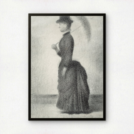 Woman Walking with a Parasol by Georges Seurat | Fine Art Print