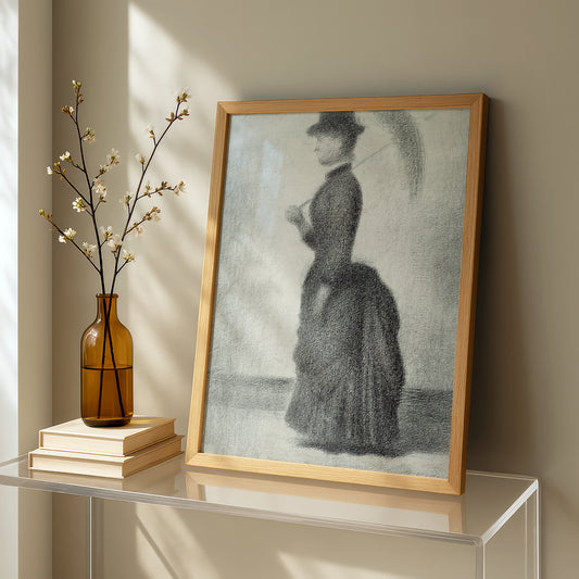 Woman Walking with a Parasol by Georges Seurat | Fine Art Print