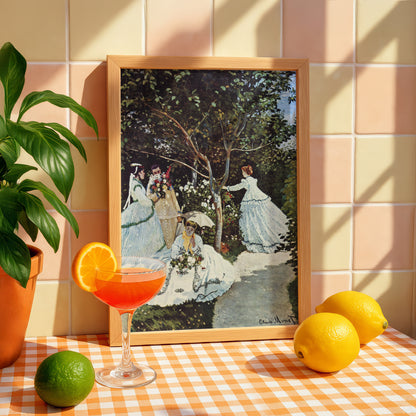 Monet Women in the Garden Art Print | Giclee Fine Art Reproduction | Impressionist Wall Decor