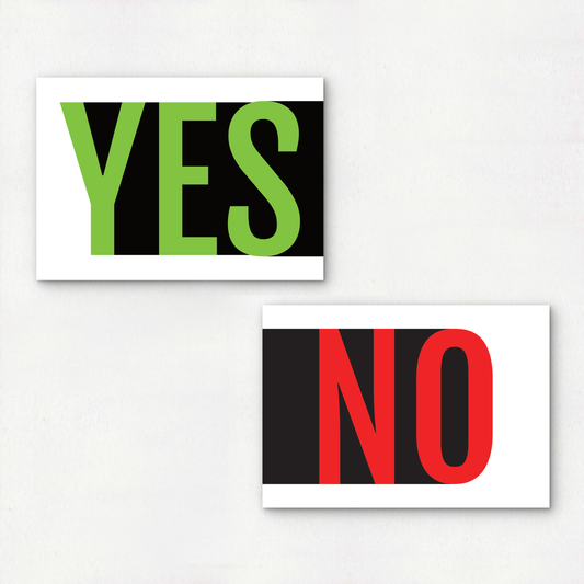 Yes or No | Premium Giclée Art Print | Minimalist Typography | Unframed